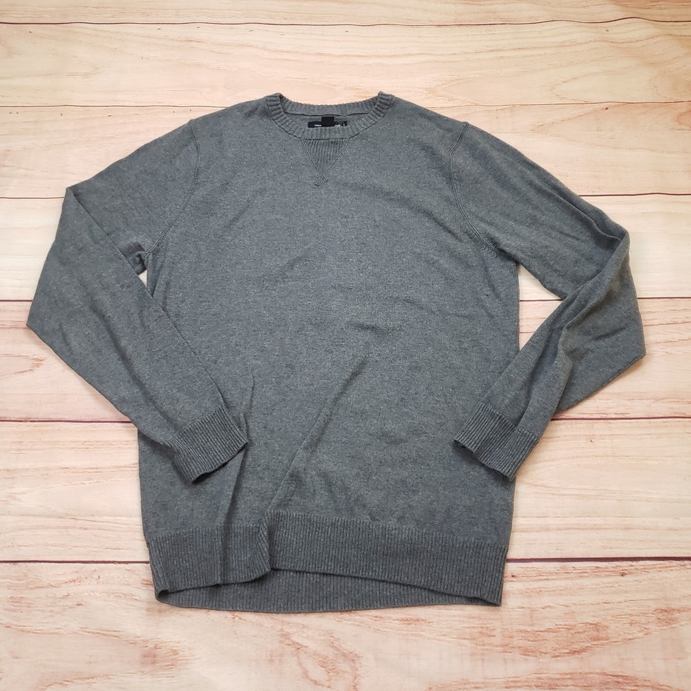 Treasure & Bond Womens Small Gray‎ Preppy Cotton Cashmere Blend Crewneck Ladies